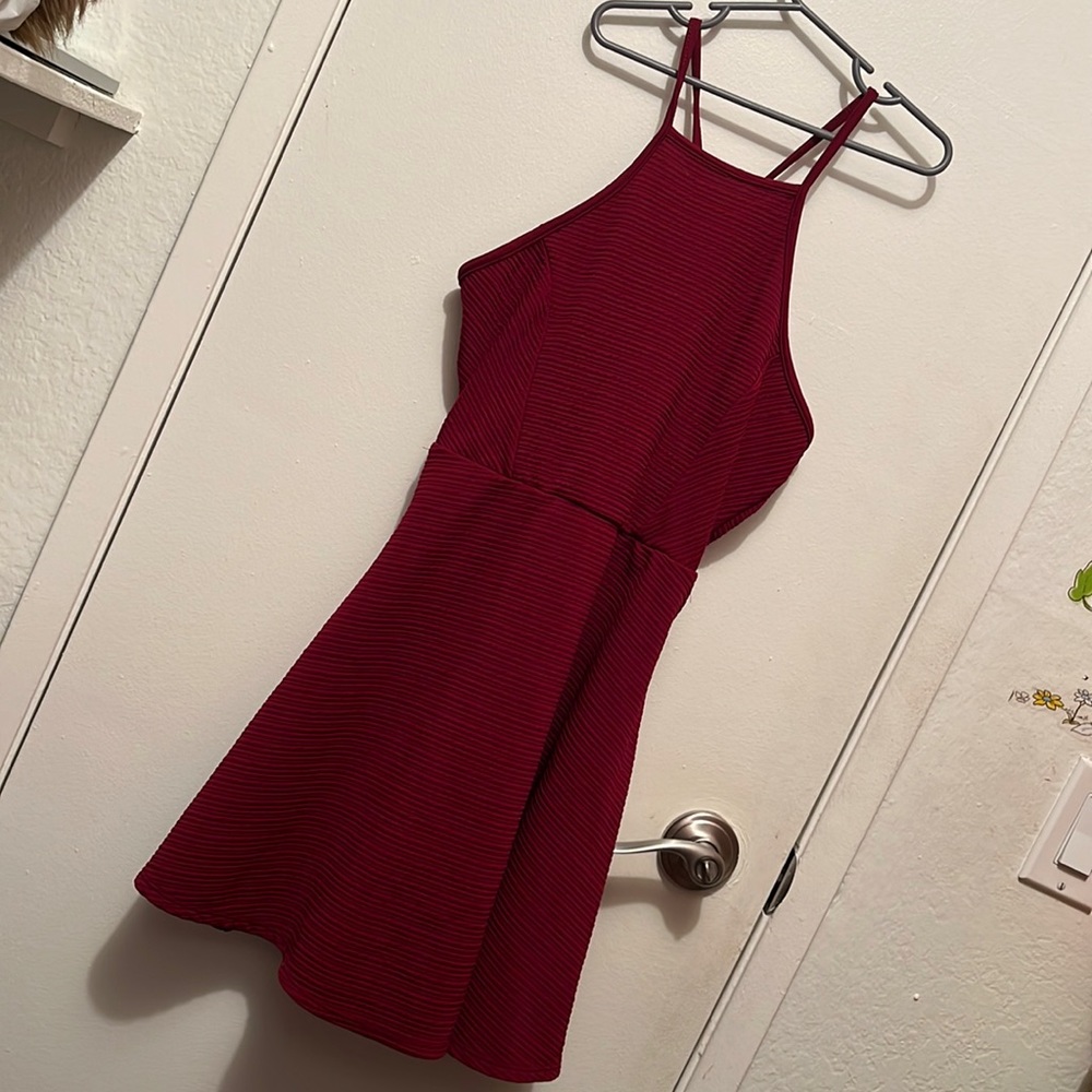 Wine colored party dress